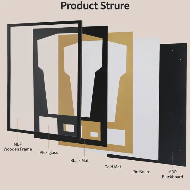 Alt view image 5 of 7 - Jersey Frame Display Case, Jersey Frame with Photo Slots, Shirt Display Shadow Box, Signature Display Slot, 98% UV Protection, Football Basketball Soccer (2-Pack)