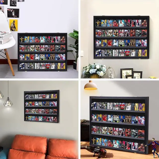 Alt view image 5 of 6 - 36 Graded Sports Card Display Case, Baseball Card Display Case, Trading Card Display Case Football Cards, 98% UV Protection, Acrylic, Lockable (Horizontal 3 Pack)