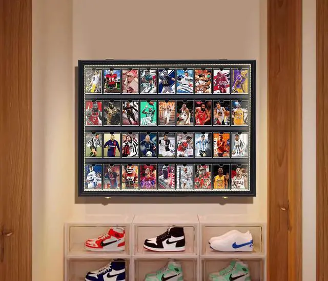 Alt view image 2 of 7 - Sports Card Display, Baseball Card Display Case, with LED Light, Sports Card Holder, Graded Card Trading Card Display Case, 98% UV Protection, 36 Cards, Lockable (LED Horizontal 1 Pack)