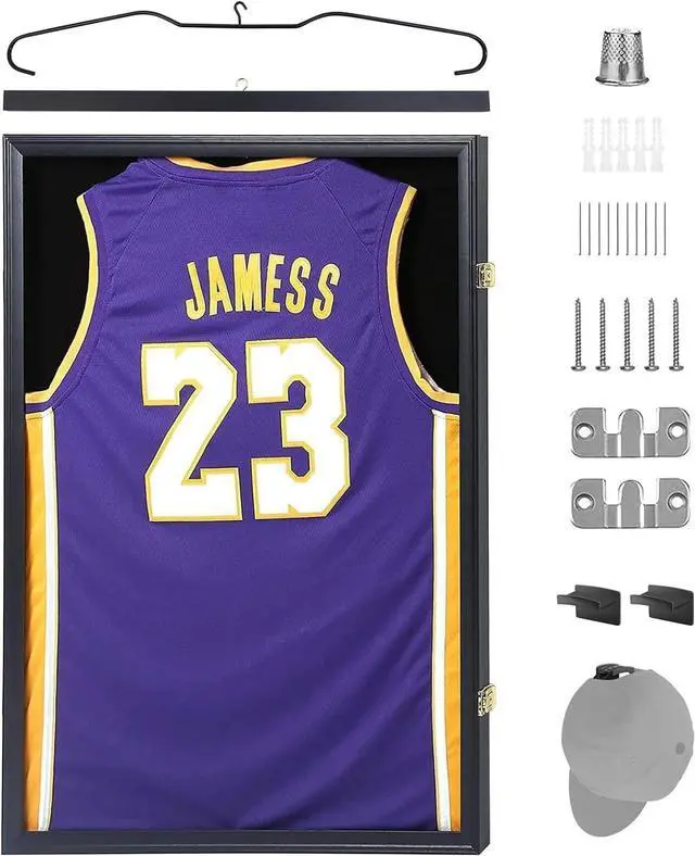 Main image of Jersey Frame Display Cases with Picture Slots, 98% UV Protection + Jersey Frame Display Case, with 98% UV Protection, Hangers and Hookers