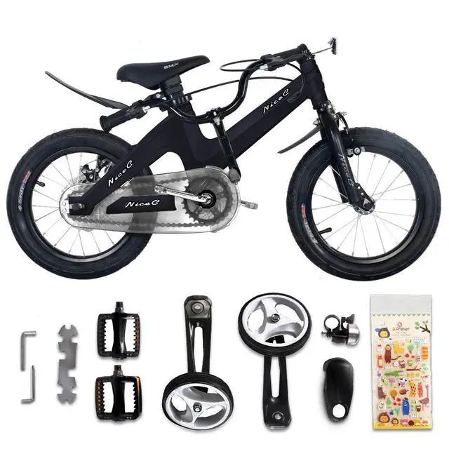 Alt view image 5 of 5 - Training Wheel Bike, Kids Bike Boys Girls, BMX Mountain with Dual Disc Brake 12-14-16-18 inch