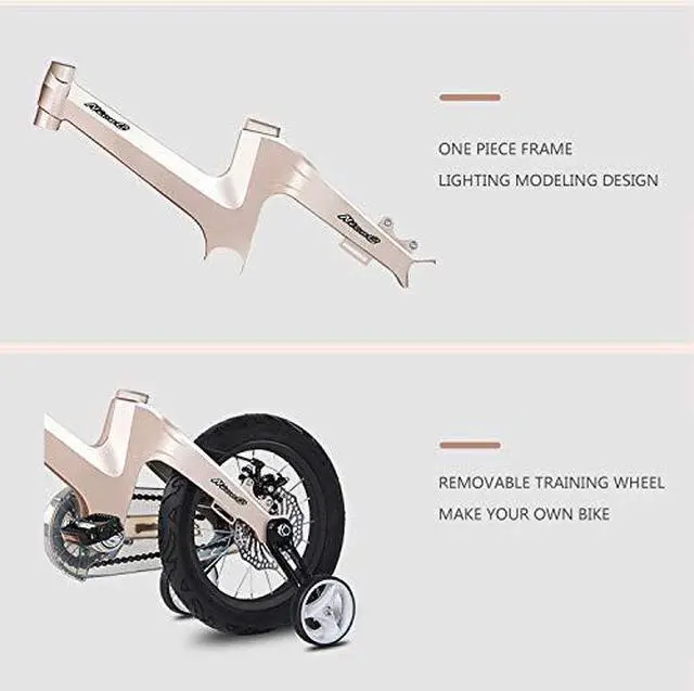 Alt view image 4 of 6 - Training Wheel Bike, Kids Bike Boys Girls, BMX Mountain with Dual Disc Brake 12-14-16-18 inch