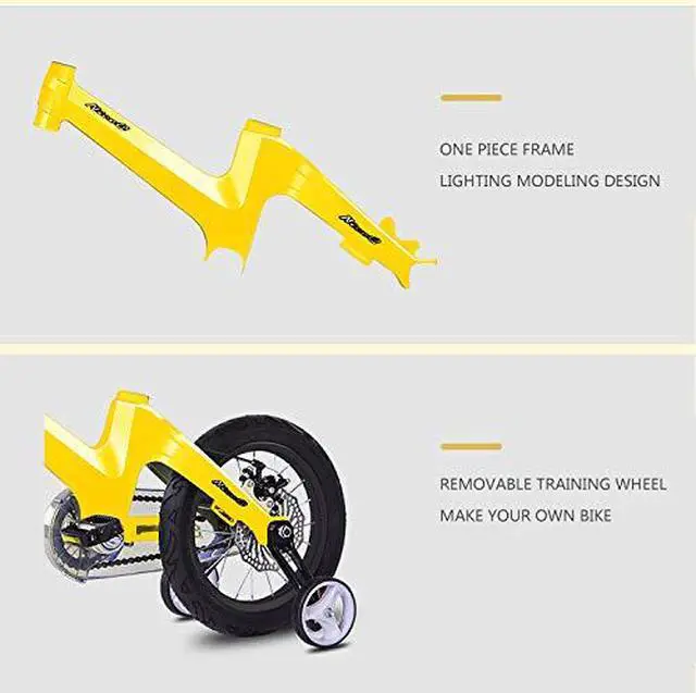 Alt view image 4 of 6 - Training Wheel Bike, Kids Bike Boys Girls, BMX Mountain with Dual Disc Brake 12-14-16-18 inch