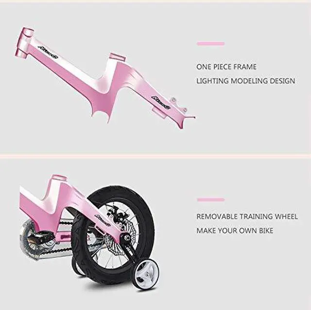 Alt view image 4 of 6 - Training Wheel Bike, Kids Bike Boys Girls, BMX Mountain with Dual Disc Brake 12-14-16-18 inch