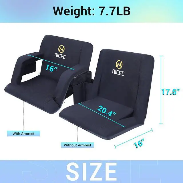Alt view image 3 of 7 - Upgrade Stadium Seat (2 Pack) + Extra Thick Stadium Seat