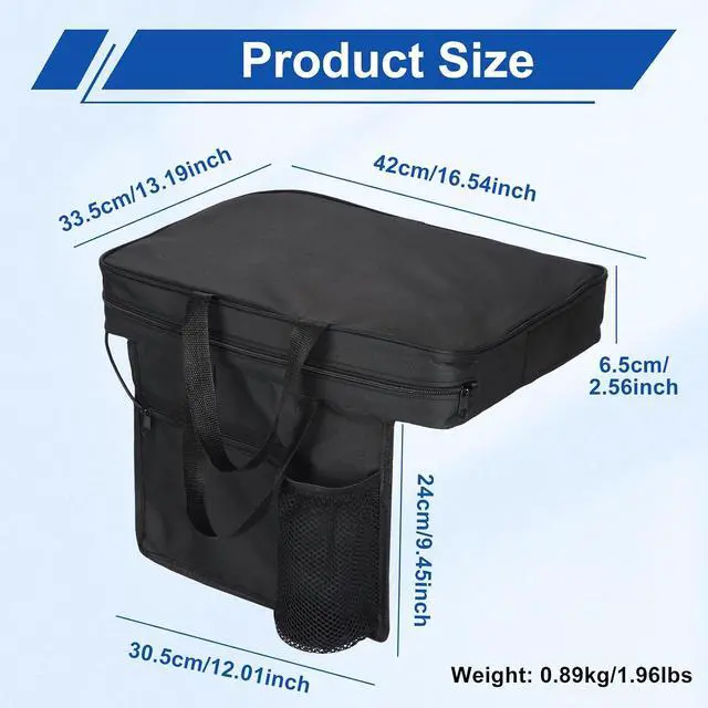 Alt view image 7 of 7 - Heated Seat Cushion, Heated Stadium Seat, Heated Seat, Heated Massage Bleacher Cushion with Carry Handle, Cup Holder for Stadium, Bleachers, Camping (2-Pack)