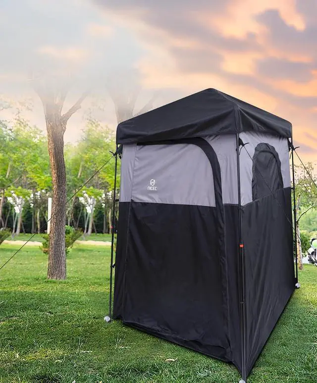 Alt view image 3 of 7 - Camping Shower Tent, Instant Pop Up Privacy Changing Tent, Outdoor Shower Enclosure, Toilet Tents, Camping Bathroom, Oversize (Square, 1 Room)
