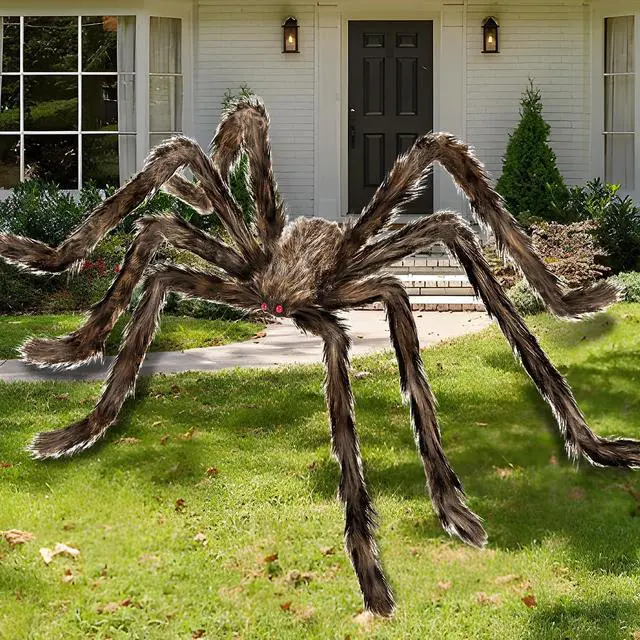 Main image of Halloween Decorations Outdoor and Indoor,78" Giant Spider Decorations,Scary Large Spider Props for Yard Lawn,Halloween Party Decorations,Haunted House Decor,Golden