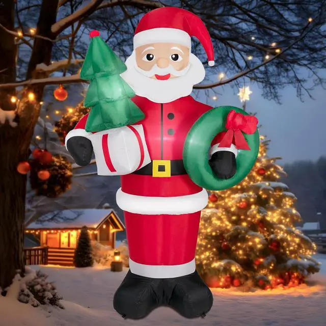 Main image of 8FT Christmas Inflatables Santa Claus with Christmas Tree,Inflatables Decorations Outdoor/Indoor,Christmas Blow Up Santa Claus Yard Decorations Built-in LED Lights,for Yard/Lawn/Garden.