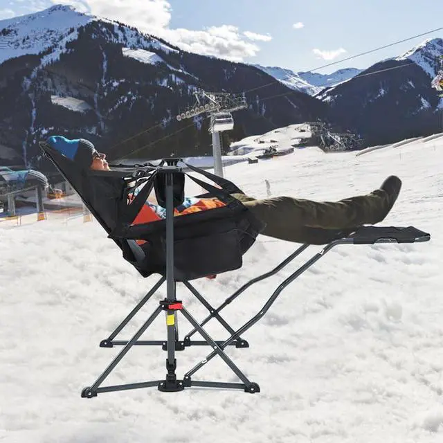 Alt view image 2 of 7 - Grill Table, Outdoor Grill Table, Camping Table, Tailgate Table Adjustable Height & Width + Hammock Camping Chair with Footrest, Heated Camping Chair, Hammock Camping Chair, Camping Chair Rocker 1-P