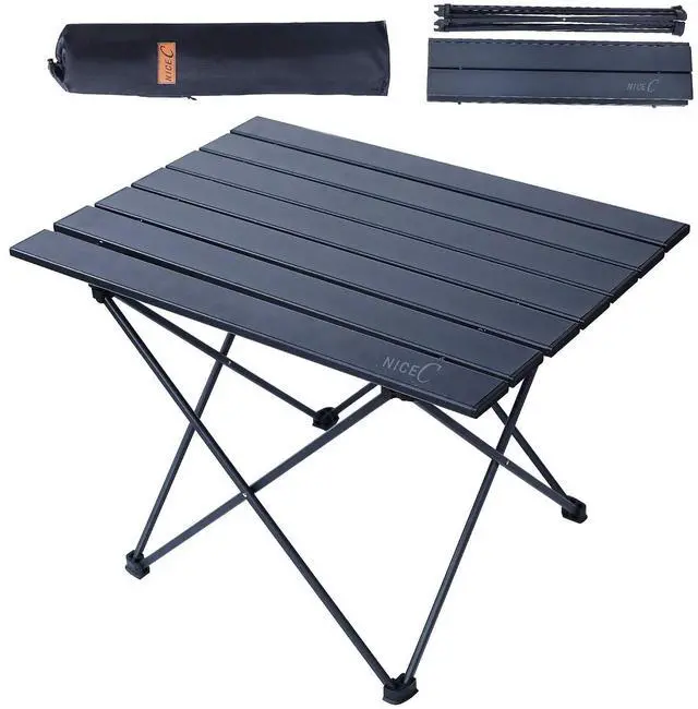 Main image of Camping Table, Camp Table, Folding Table, Beach Table, Roll up Foldable Collapsible, Aluminum Ultralight Compact with Carry Bag for Outdoor, Picnic, Cooking, Festival, Indoor, Office
