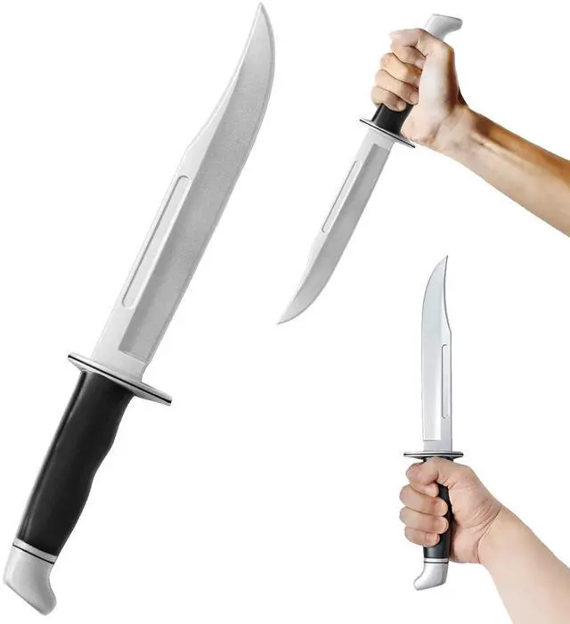 Main image of 13.5" Halloween Fake Rubber Knife,Halloween Cosplay Knife Prop,Martial Arts Safe Practice Knives,Plastic Halloween Decorations.