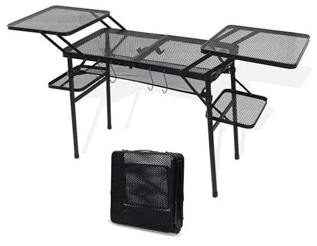 Main image of 4 ft Folding Cooler, Grazing Table, Tables with Drain, Bar Cooler Tables & Camping Table, Compact Folding Tailgate Grill Table, Outdoor Metal Tables