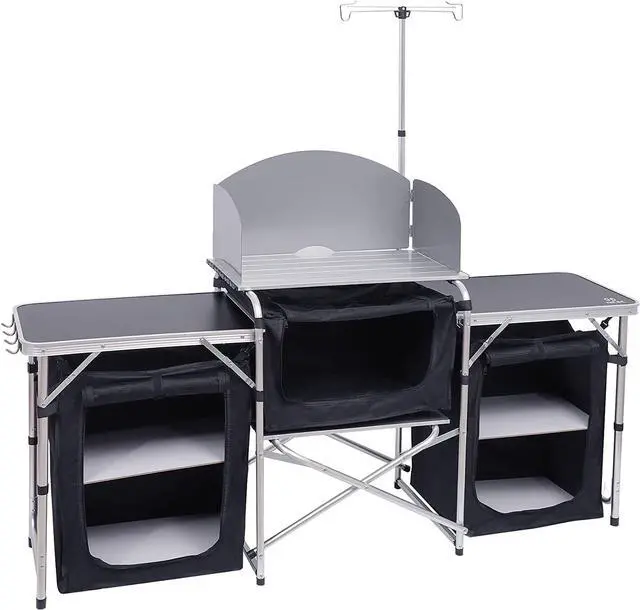 Main image of Camping Outdoor Kitchen Station + Beach Chair with Cooler and Umbrella