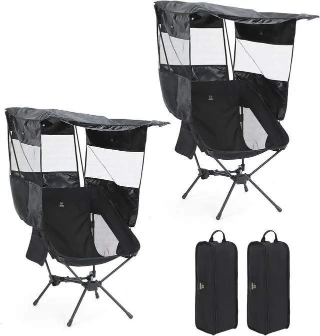 Main image of Chair with Canopy, USB, Type-C&DC Charging Cable Included Camping Chair with Canopy, Ultralight Umbrella Chairs