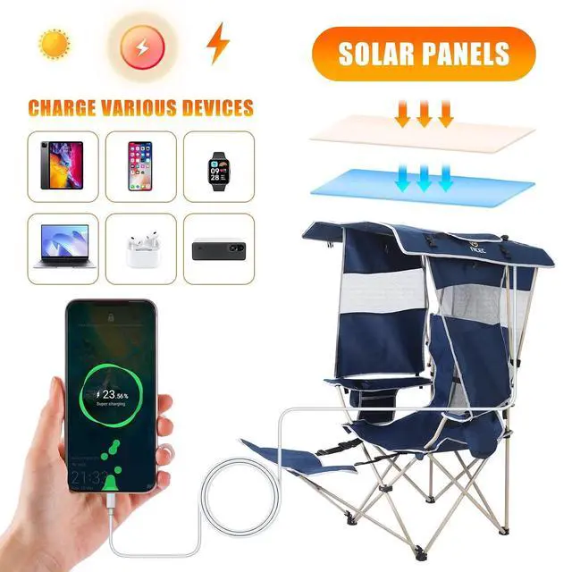 Alt view image 4 of 7 - Chair with Canopy, Chairs with Shades, Folding Chair with Canopy + Chair with Canopy, Chairs with Shades, Folding Chair with Canopy, Umbrella Chair