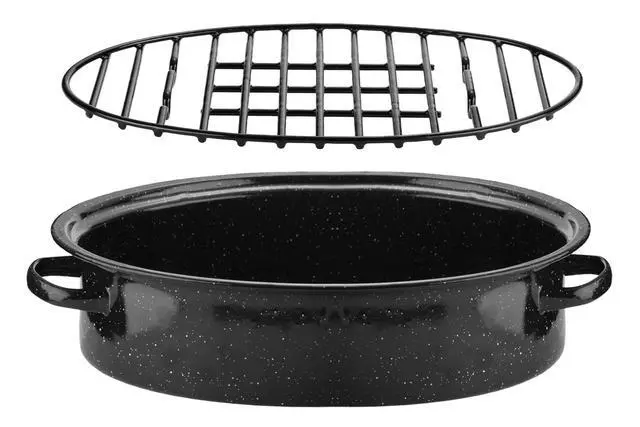 Alt view image 4 of 6 - Roasting Rack with Integrated Feet, Cooling Drying Rack Kitchen Rack With Enameled Coating, PTFE Free, Great for Cooking, Roasting, Drying, Grilling, 12inch*8.5inch by