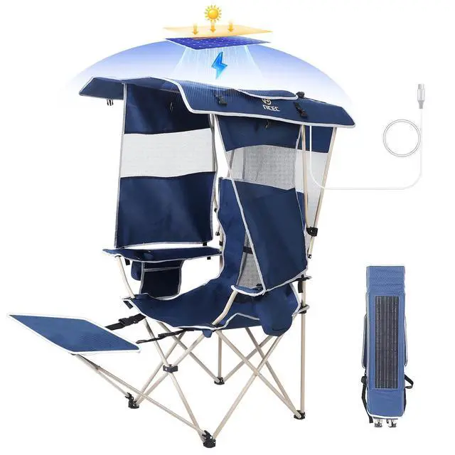 Alt view image 7 of 7 - Chair with Canopy, Chairs with Shade, Heated Camping Chair, Outdoor Heated Chair + Chair with Shade, Chair with Canopy, Sports Chairs, Folding Chairs for Outside with Canopy