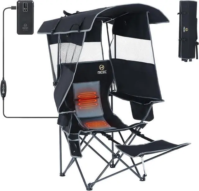 Main image of Chair with Canopy, Chairs with Shade, Heated Camping Chair, Outdoor Heated Chair + Chair with Shade, Chair with Canopy, Sports Chairs, Folding Chairs for Outside with Canopy