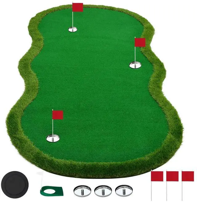 Main image of Putting Green Indoor, Putting Green, Golf Simulators for Home, Golf Putting Mat, Putting Mat Putting Green Outdoor, Challenge Putting Cup, 3 Holes, Flags, and Slope