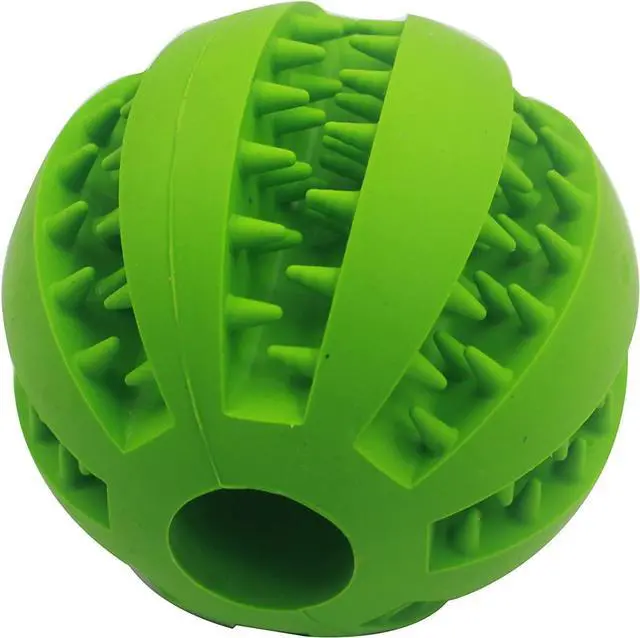 Main image of Dog Toy Ball for Aggressive chewers, Nontoxic Durable Interactive Dog Treat Ball Toys for Dogs Breeds, Natural Clean Teeth Brush