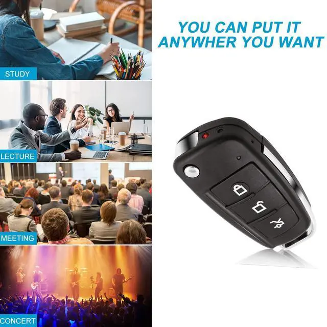 Alt view image 2 of 7 - Security Camera Hidden Camera 1080P Car Key Spy Cam Portable DVR Hidden Cam with Night Vision/Motion Detection,Mini Video Recorder Pocket Security Cameras for Indoor/Outdoor No Needed WiFi No Audio