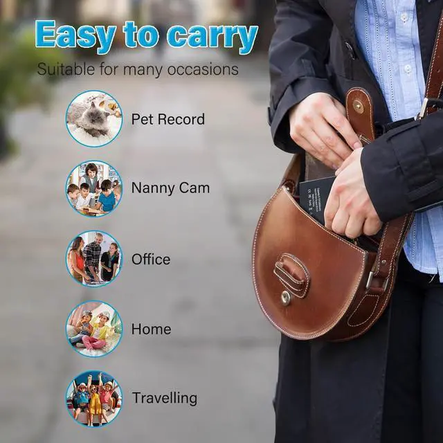 Alt view image 7 of 7 - Home Security Camera 1080P Surveillance Cameras Mini Secret Camera Portable Nanny Cam with Gravity Sensor/Motion Detection/Auto Night Vision Video Recorder for Home Office TravelNo Wifi No Sound