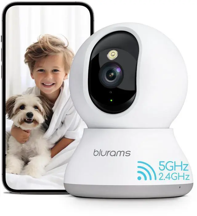 Main image of Pet Camera 2K, Dog Camera with Phone App, 360° PTZ Indoor Cameras for Home Security Indoor, Color Night Vision, 2-Way Talk, Motion Detection&Tracking, Cloud&SD