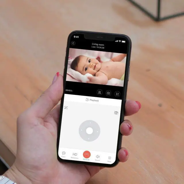 Alt view image 2 of 7 - Security Camera 2K, blurams Baby Monitor Dog Camera 360-degree for Home Security w/Smart Motion Tracking, Phone App, IR Night Vision, Siren, Works with Alexa & Google Assistant & IFTTT, 2-Way Audio