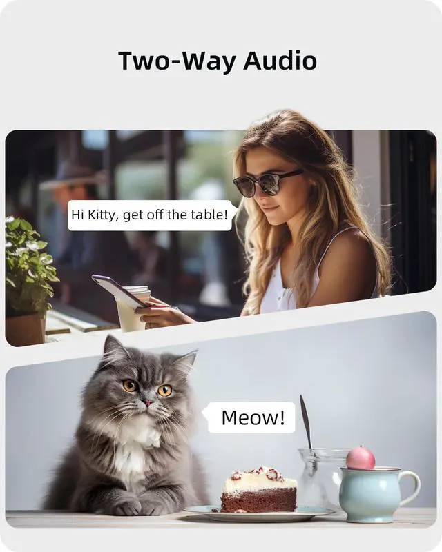 Alt view image 5 of 7 - Security Camera 2K, blurams Baby Monitor Dog Camera 360-degree for Home Security w/Smart Motion Tracking, Phone App, IR Night Vision, Siren, Works with Alexa & Google Assistant & IFTTT, 2-Way Audio