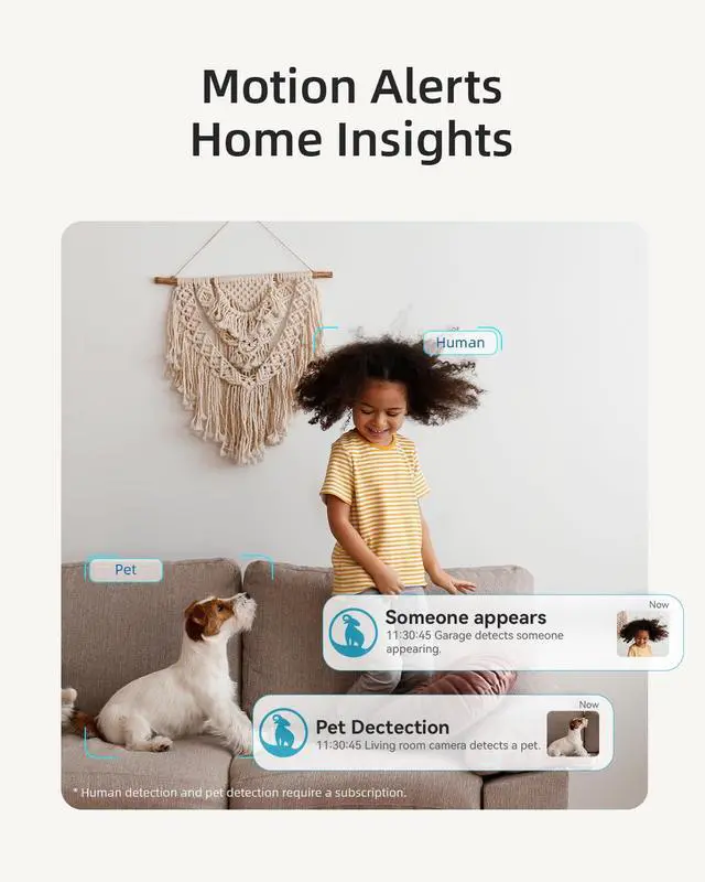 Alt view image 4 of 7 - Indoor Security Camera, 5GHz/2.4GHz Dual-Band, 2K PZT Pet Camera with Phone App, 360° Cameras for Home Security, 2-Way Audio, Motion Tracking, Night Vision, Siren, Cloud&SD