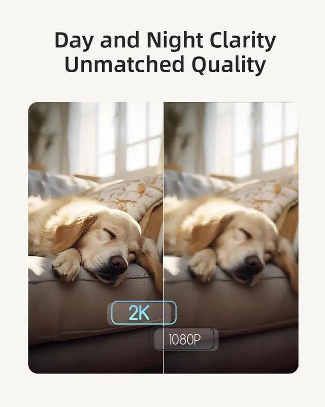 Alt view image 6 of 7 - Indoor Security Camera, 5GHz/2.4GHz Dual-Band, 2K PZT Pet Camera with Phone App, 360° Cameras for Home Security, 2-Way Audio, Motion Tracking, Night Vision, Siren, Cloud&SD