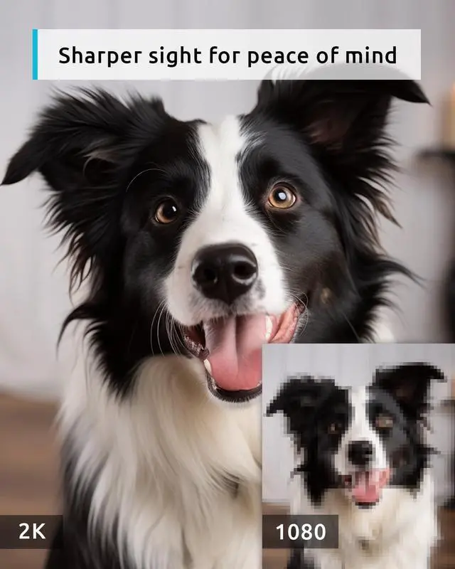 Alt view image 2 of 7 - 5G Pet Camera 2K, 360° PTZ Dog Camera with Phone App, Indoor Cameras for Home Security w/Dual-Band WiFi6, 2-Way Audio, Motion Tracking, Color/IR Night Vision, Siren, Cloud&SD