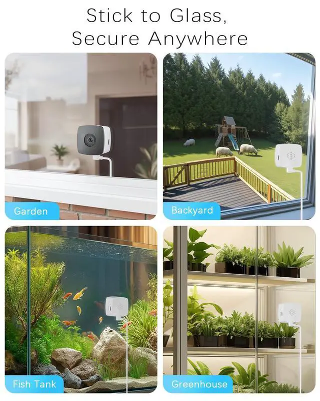 Alt view image 3 of 7 - 2.4G/5G Cameras for Home Security, 2K Pet Camera Indoor with Phone App, Window Security Camera w/Motion Detection, 2-Way Talk, IR Night Vision