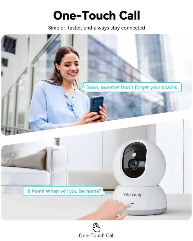 Alt view image 3 of 7 - Cameras for Home Security, 2K Pet Camera with Phone App, 360° PTZ Indoor Cameras, 2-Way Talk, Motion Tracking, Color/IR Night Vision, Compatible with Alexa, 8MP, Wi-Fi 6