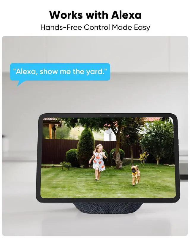 Alt view image 5 of 7 - 2.5K Pan/Tilt Security Cameras Wireless Outdoor, 100% Wire-Free Outdoor Camera with Fixed Solar Panel, 360° View, Dual-Band WiFi 6, Human Detection, Color Night Vision, Work with Alexa, 2Pack