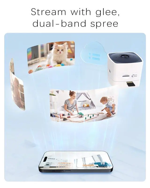 Alt view image 6 of 6 - Cameras for Home Security 5GHz, 2K Indoor Camera, Pet Camera with Phone App, AI Motion Detection, 2-Way Audio, Compatible with Alexa&Google Assistant, 4-Pack