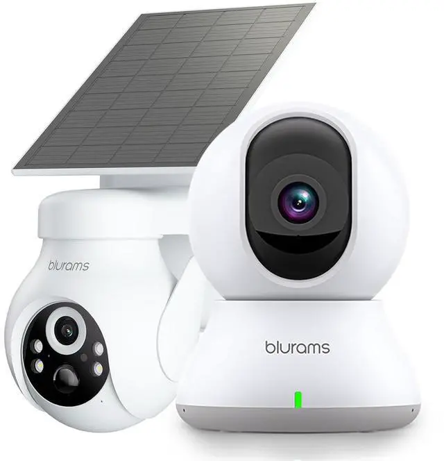 Main image of 2 Pack Cameras for Home Security, 2K Outdoor & Indoor Camera Bundle w/AI Motion Detection, 2-Way Audio, Compatible with Alexa