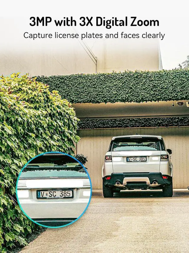 Alt view image 4 of 7 - 2K Solar Outdoor Camera Wireless, 360° PTZ Security Cameras Wireless Outdoor with Human Auto Tracking, R/Color Night Vision, Battery Powered, Compatible with Alexa, 2.4GHz Only, 4Pack