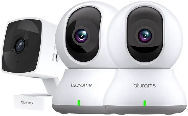 Main image of Indoor Camera Bundle Set, 2K Security Camera for Home Security w/Motion Tracking, Phone App, 2-Way Audio, IR Night Vision, Siren, Compatible with Alexa