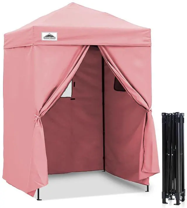 Main image of Flex Ultra Compact 5x5 Pop-up Canopy, Sun Shelter, Changing Room, Portable Privacy Tent for Pool, Fashion Photoshoots, or Camping, Pink