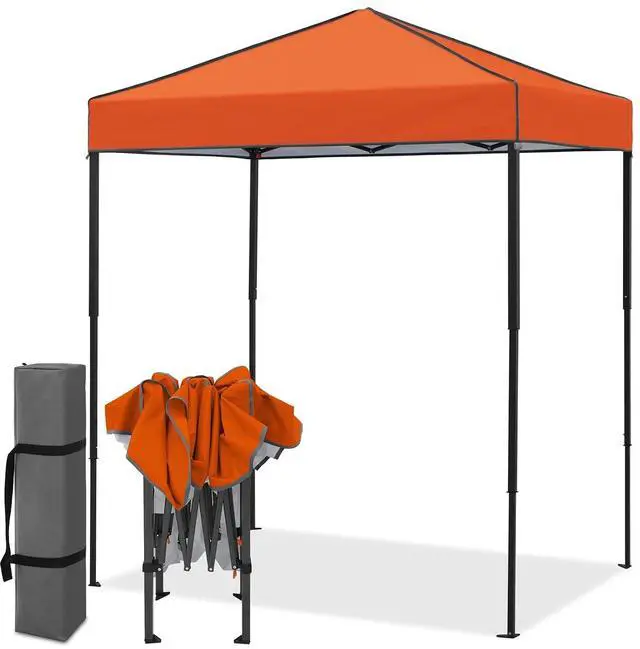 Main image of 6x4 Instant Pop Up Canopy Tent, Straight Leg Sun Shelter, Portable Canopy with Carry Bag for Camping, Beach & Sports, Orange
