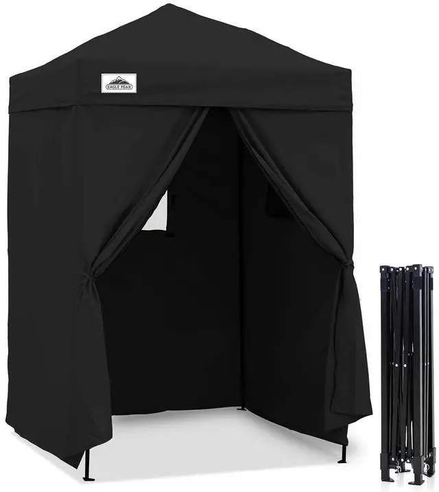 Main image of Flex Ultra Compact 5x5 Pop-up Canopy, Sun Shelter, Changing Room, Portable Privacy Canopy Cabana for Pool, Fashion Photoshoots, or Camping, Black