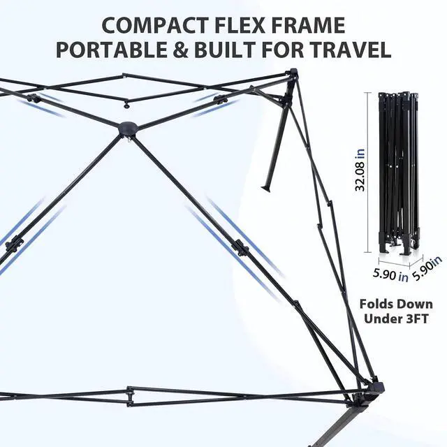 Alt view image 7 of 7 - 5x5 Pop Up Changing Tent, Outdoor Changing Room, White/Blue | Portable, Privacy Tent, Pool Cabana, Dressing Room, Shower & Toilet Use, Opaque Fabric, Instant Setup, Photoshoots, Camping