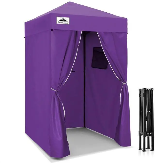 Main image of Flex Ultra Compact 4x4 Pop-up Canopy, Sun Shelter, Changing Room, Portable Privacy Canopy Cabana for Pool, Fashion Photoshoots, or Camping, Purple