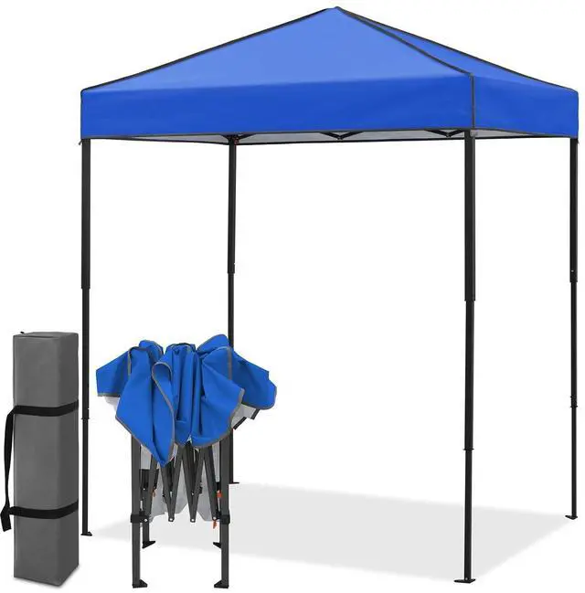Main image of 6x4 Instant Pop Up Canopy Tent, Straight Leg Sun Shelter, Portable Canopy with Carry Bag for Camping, Beach & Sports, Blue
