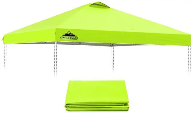 Main image of Replacement Canopy Top for Eagle Peak 10x10 Straight Leg Pop Up Canopy Frame Only, Canopy Cover with Air Vent, UPF 50+, Frame NOT Included, Neon Green