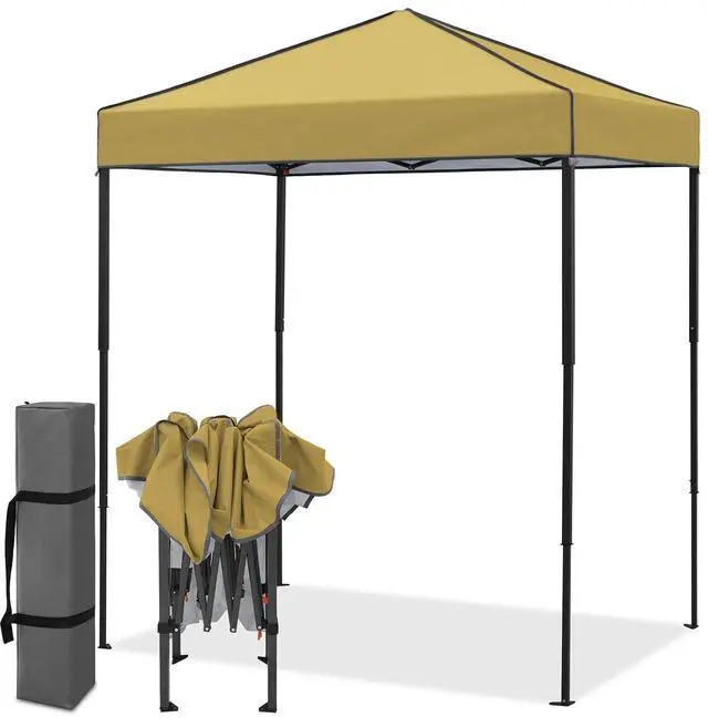 Main image of 6x4 Instant Pop Up Canopy Tent, Straight Leg Sun Shelter, Portable Canopy with Carry Bag for Camping, Beach & Sports, Beige