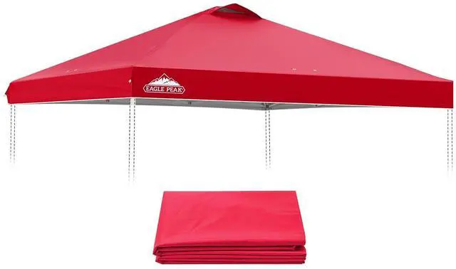 Main image of Replacement Canopy Top for Eagle Peak 10x10 Straight Leg Pop Up Canopy Frame Only, Canopy Cover with Air Vent, UPF 50+, Frame NOT Included, Red