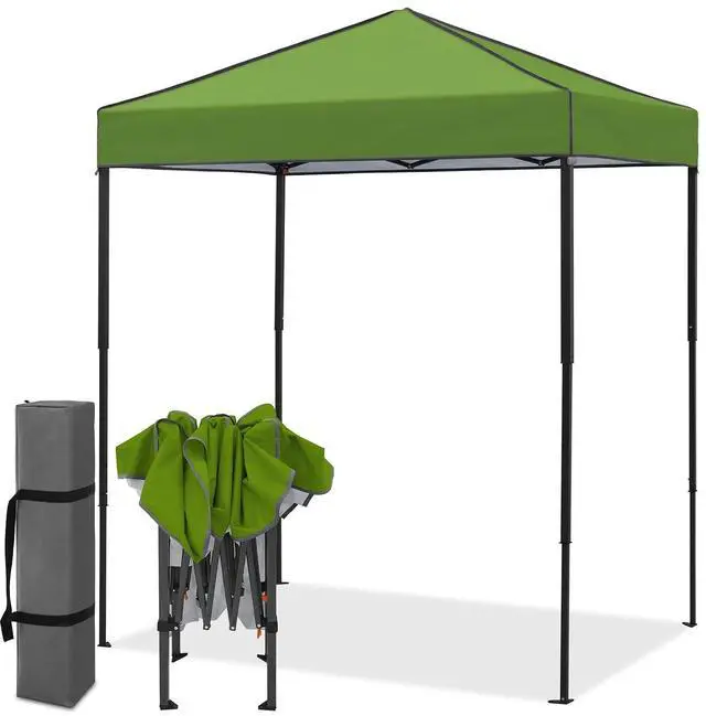 Main image of 6x4 Instant Pop Up Canopy Tent, Straight Leg Sun Shelter, Portable Canopy with Carry Bag for Camping, Beach & Sports, Grass Green
